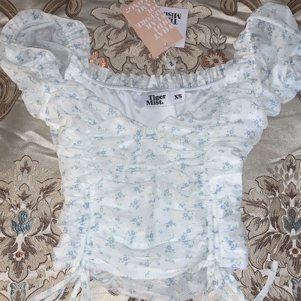 Tiger Mist Floral Princess Top - Picture 2 of 5